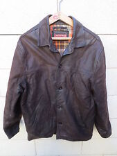Veste CHEVIGNON en cuir marron blouson manteau M