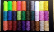 50 Mètres de Fil Ciré Linhasita Pour Macramé Variété De Couleurs au Choix