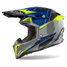 Casque Moto Airoh Aviator 3 Push Blue Gloss Cross Offroad AV3P18 AV3P55