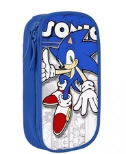 Trousse école Sonic etui crayon Stylo fourniture scolaire Sac Toilette  Écolier 