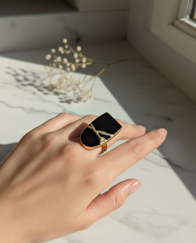 Bijou bague fait main kintsugi - bague,