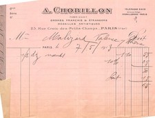 FACTURE  1913 MEDAILLES A