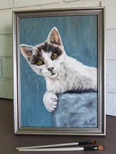Peinture chat animal art