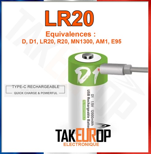 Lot pile rechargeable usb type - pile,