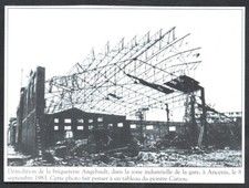 1999  --  ANCENIS 1983 DEMOLITION DE LA BRIQUETERIE ANGEBAULT . 3T294