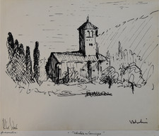 Felix Schivo (1924-2006) (12) - encre de Chine - Valcabrère-en-Courrèges