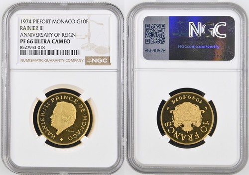 Monaco piefort 10 - or, francs