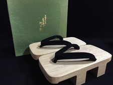 Z1730 Japonais en Bois ' Clogs ' - Sabots Sandales Geta Vintage Kiri Kimono Mode