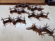 K-LINE ECHELLE 0. MAQUETTE. 6 CLOTURES A RAIL. EN BOIS. 14,5CM