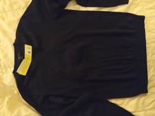 pull 100% cachemire homme Noir Col V taille L