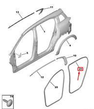 Joint d'entrée de porte arrière CITRO�N C5 AIRCROSS 9816902580 Neuf d'origine