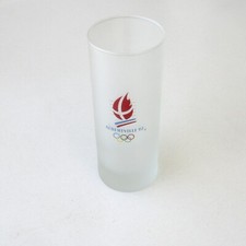Verre Savoie Olympique Albertville 1992 - Jeux d'hiver - J.O France Verre dépoli