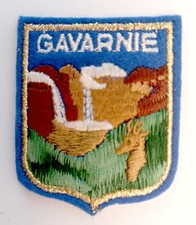 Écusson ancien GAVARNIE en feutrine brodée - Hautes-Pyrénées France