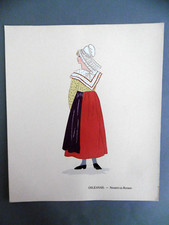 ORLÉANAIS NOGENT-LE-ROTROU planche au POCHOIR / Aline KEIM costume régional 1930