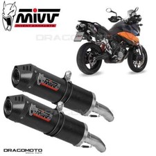 double échappement KTM 990 SUPERMOTO SMT 2013 MIVV Oval Carbone CC