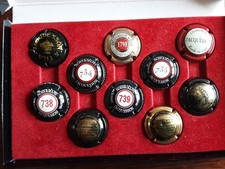 Lot de 10 capsules de champagne Jacquesson, Support Non Fourni 