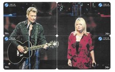 RARE / PUZZLE 4 CARTES TELEPHONIQUES - JOHNNY HALLYDAY FRANCE GALL 4 TELECARTES