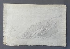 Dessin ancien daté 1837, Lac