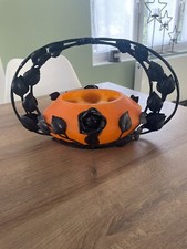 ancienne coupe en pâte de verre et fer forgé art déco signé Eurabah