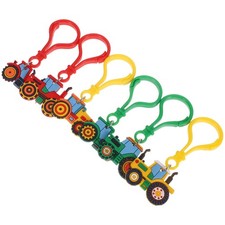  6 Pcs Tracteur Porte Clé Keychains D'animaux Pendentif Sac À Dos