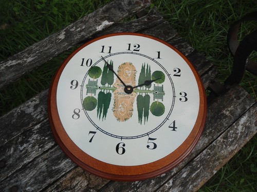 Horloge emaillee bois - horloge,