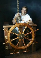 Volant de bateau en bois 36"