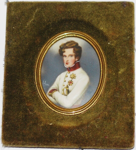 Rare portrait miniature xixe - miniature,