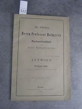 Hermann Cohn Herrn Professor Holmgren Monoyer ophtalmologie optique médecine