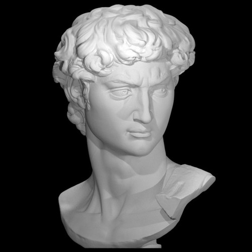 Tête david michel ange - tête, de