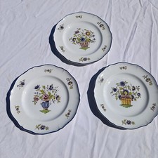 3 assiettes Plates Saint Amand Vieux Delft en parfait état