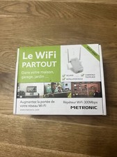 Répéteur Wi-Fi 300 Mb/s - blanc Metronic