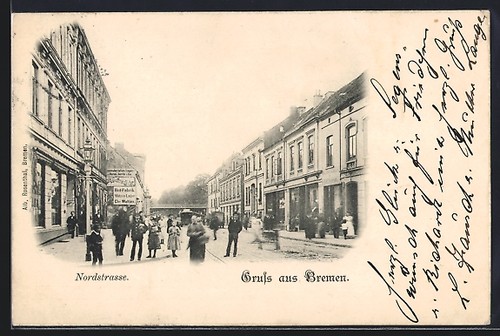 Carte postale brême route - brême,,