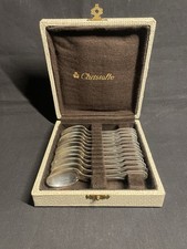 12 cuillères à œuf en argent massif Minerve, Saglier Frères, Christofle