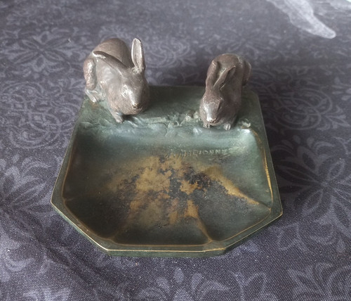 Ancien bronze vide poche - vide,
