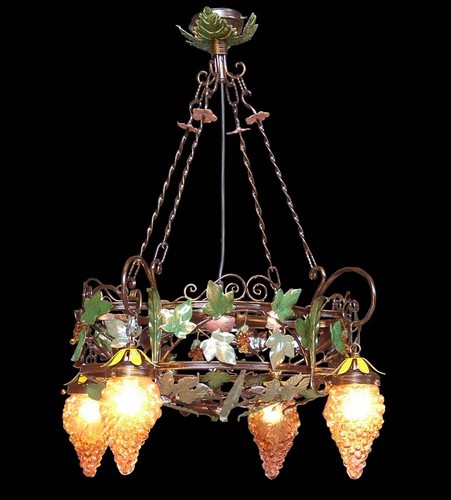 Lustre fer forgé et - lustre,