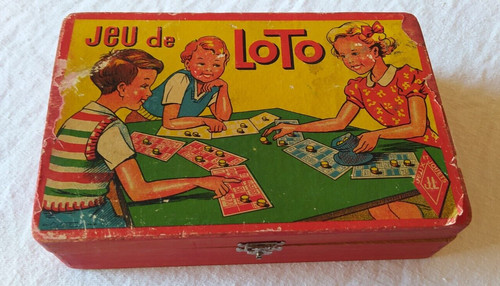 Ancien coffret bois jeu - coffret, en