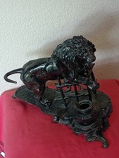 Sculpture encrier Lion Rugissant Signé LEGAGE