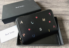 Paul Smith Lettres Fermeture Éclair Porte-Monnaie Fabriqué En Italie Détail Bnib