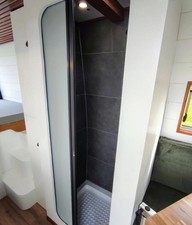 Caravane / Rv Rétractable Roldour Douche Porte (sur Mesure) Voir Descript