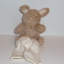 Doudou Lapin Tigex - Mouchoir blanc
