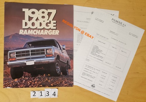 Dodge ramcharger prospectus - dodge, us