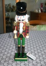 Casse-noisette en bois 35cm, cheveux/barbe, tissu, NUTCRACKER sans étiquette NOË