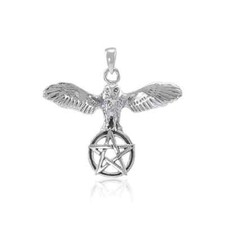 Pagan Wiccan Chouette Pentacle