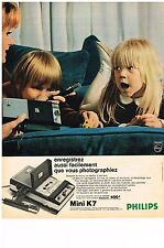 PUBLICITE  1969   PHILIPS  magnétophone mini K7