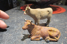 pour accompagner ancien Santon de Crèche Boeuf Davineau et Résine Massif