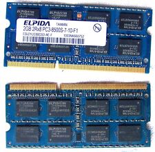 ELPIDA 4GB RAM Memory DDR3 SO-DIMM PC3-8500S-7-10-F1 2Rx8 1066 MHz