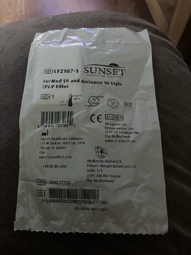 Lot cpap filter sunset - of, 40