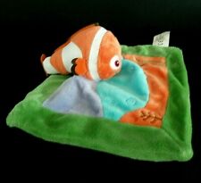 *. DOUDOU PLAT DISNEY NICOTOY NEMO POISSON VERT BLEU MAUVE ORANGE BLANC TTBE