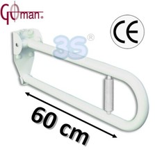 Barre rabattable Goman 60 cm avec porte-rouleau - aide pour les personnes handic