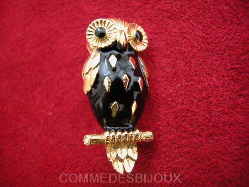 Broche vintage hibou - vintage, duc